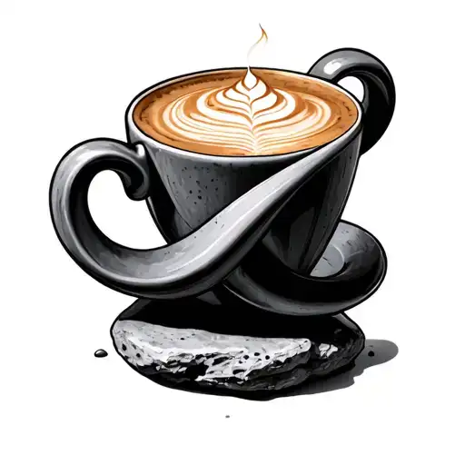 Black And Grey Infinity Sign In A Latte Stone