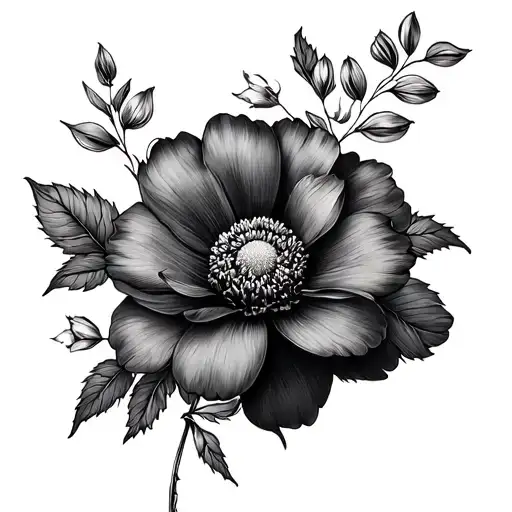 Flower Dainty Fine Line