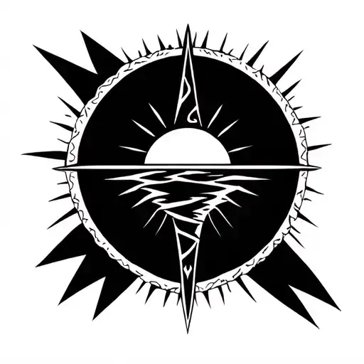 Zia Symbol Desert Sunset