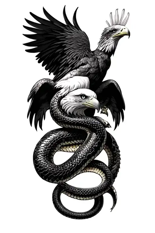 Snake And Eagle Holding