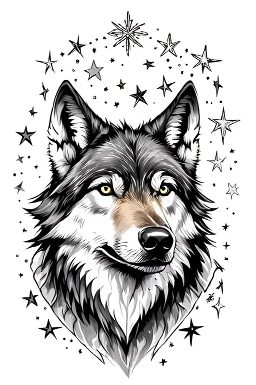 Wolf And Stars Mixed