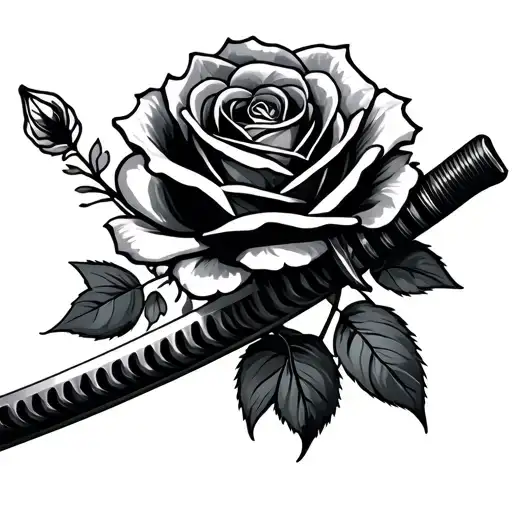 Katana With Rose