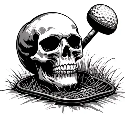 Skull And Discgolf Basket