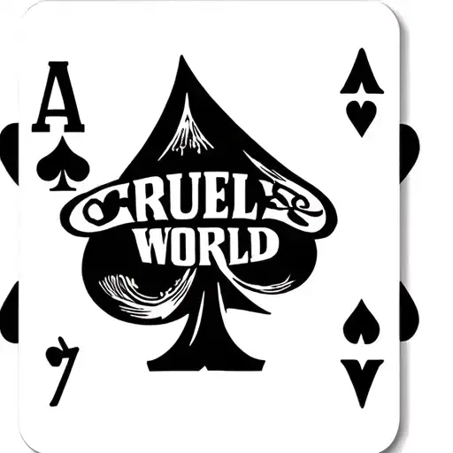 Ace Playing Card Saying Cruel World