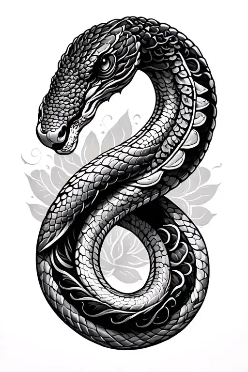 Mandala Snake Coiled