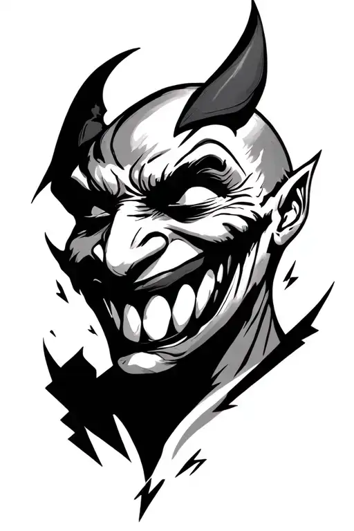 Devilish Smile Lightning Bolt