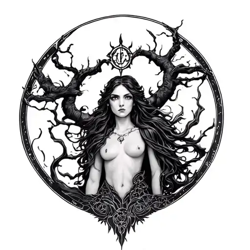 Lilith In The Form Of A Full Circle