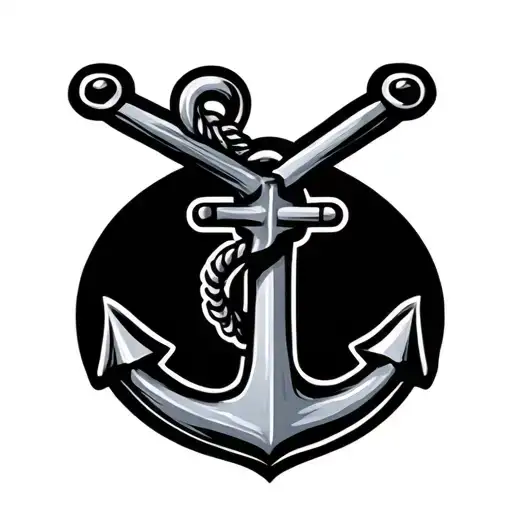 Navy Anchor With Peace Sign