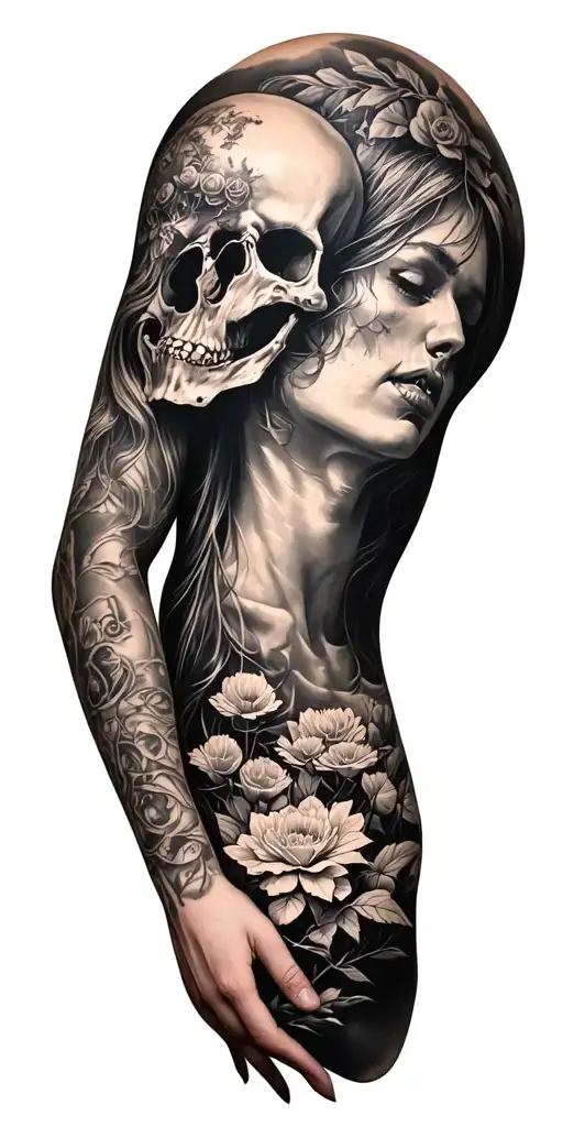 Full Sleeve Going From A Dead Grave To A Garden