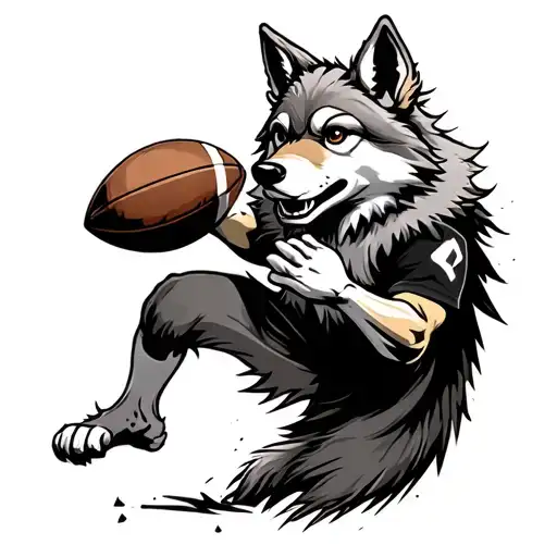 Coyote Playing Football