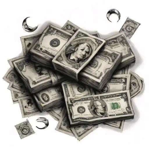 A Stack Of Cash With The Gemini Zodiac Symbol Hidden Within The Bills