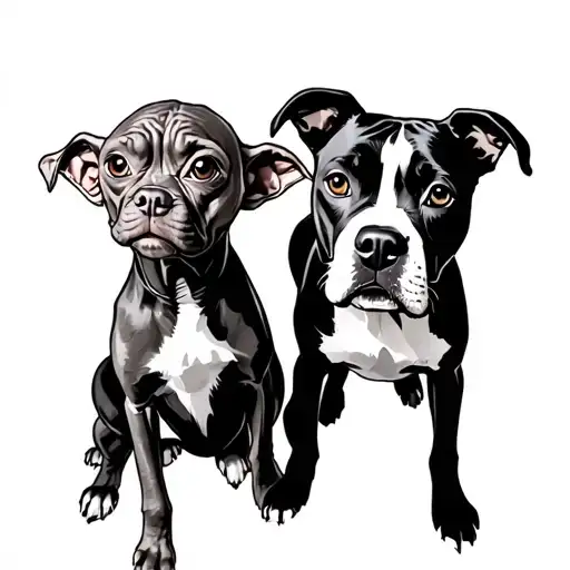 Dobby The House Elf And A Staffordshire Terrier Dog