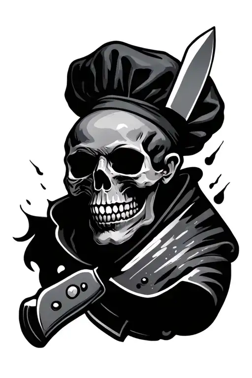 Skull Chef Knife Ancor