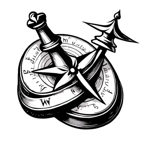 Compass Combined Chess Piece