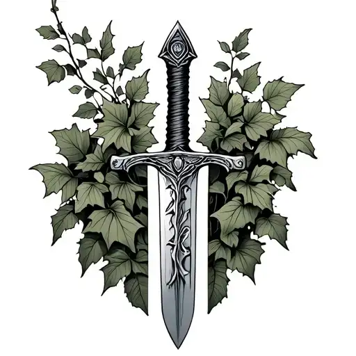 Narrow Sword With Ivy