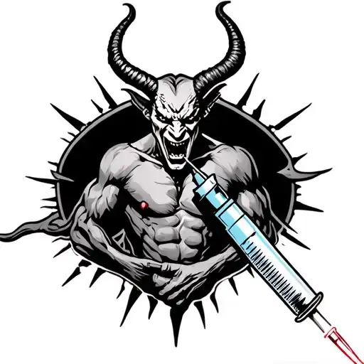 Devil Comi G Out Of A Syringe