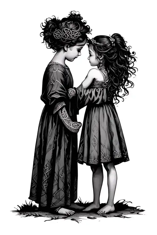 Dads Little Girl With Celtic Knot