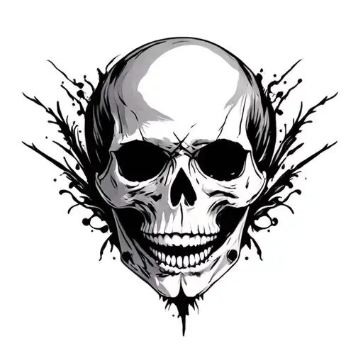 Sexy Skull Face Surrounded