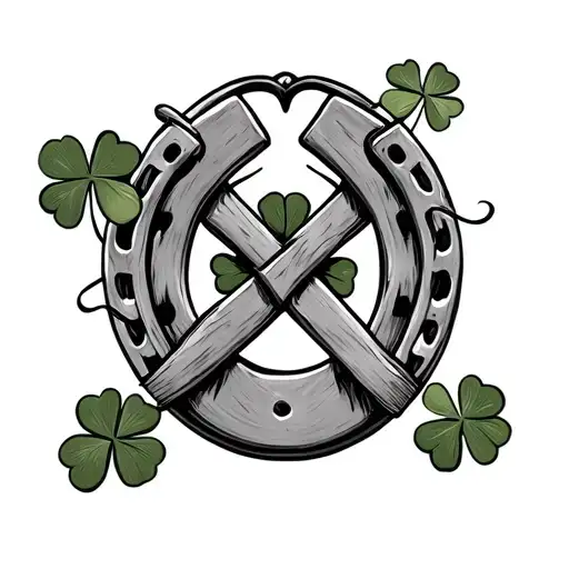 Shamrock And Horseshoe Intertwined