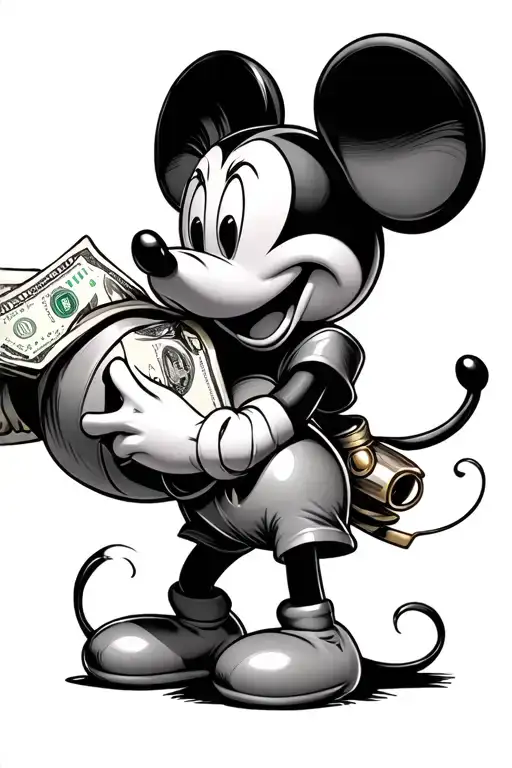 Mini Mouse With Bag Of Money