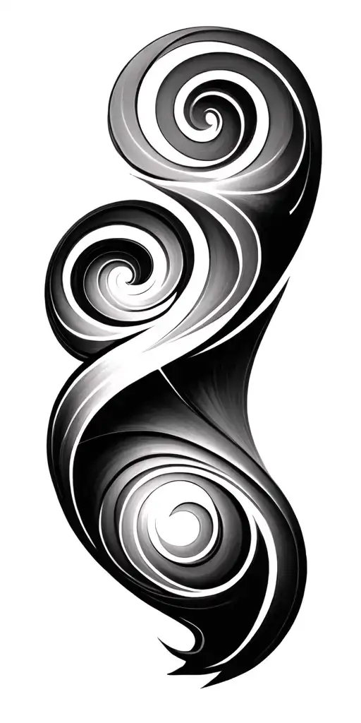 Spiral Of Fibonacci Thin And Nuanced Lines