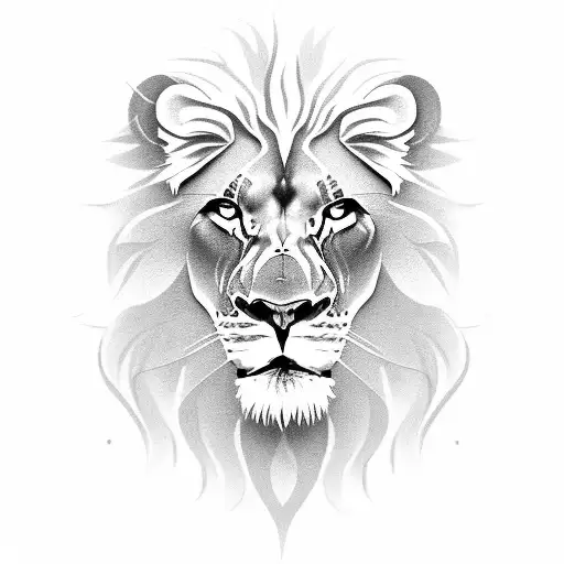 Lion Turning Into Human Face