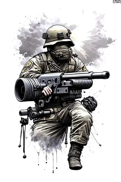 Army Artillery Gun Shooting