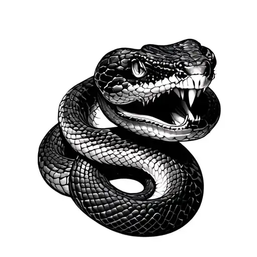 Snake By Moving The Skin