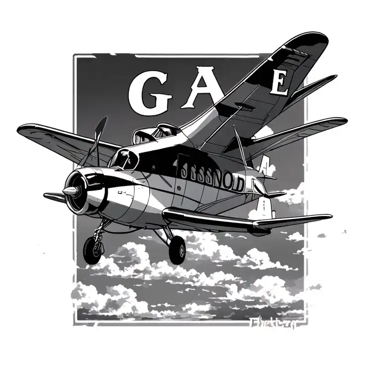 Small Airplane With A G And A And E In The Tail