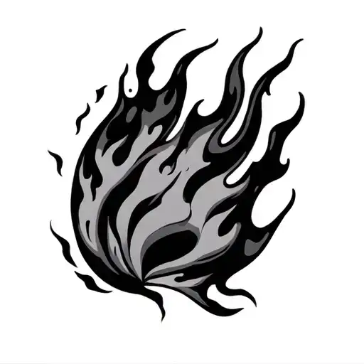 Black Flame Forarm Half Sleeve