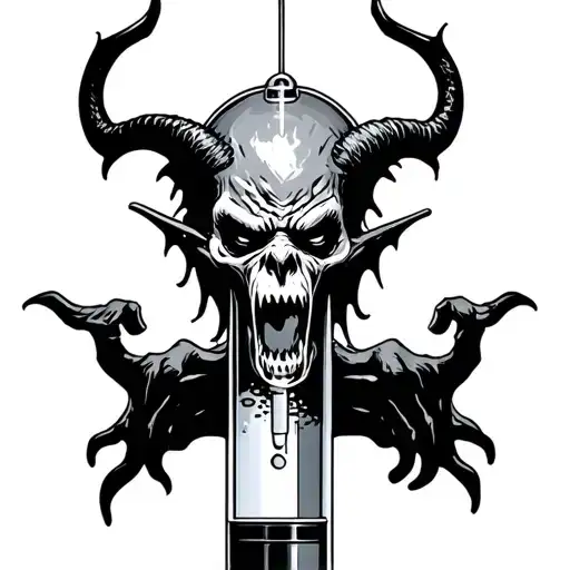 Satan Stuck Inside A Hypodermic Syringe