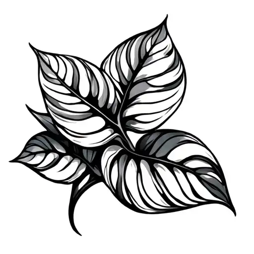 Tribal Abstract Golden Pothos