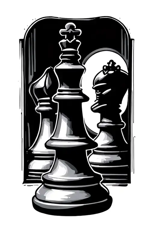 Pawn Chess Piece Looking In A Mirror At A King Chess Piece