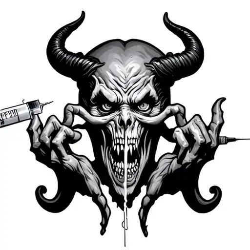 Satan Stuck Inside A Hypodermic Syringe