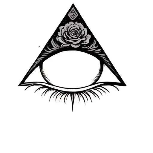 Eye Of Providence In Rose Blooming