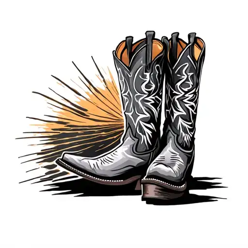 Tribal Line Cowboy Boot