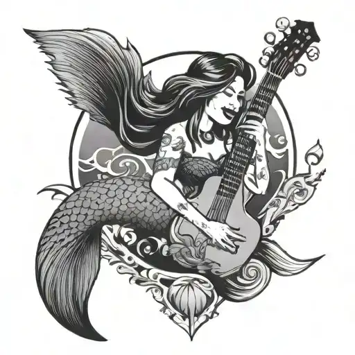 A Mermaid Singing With An Ukelele