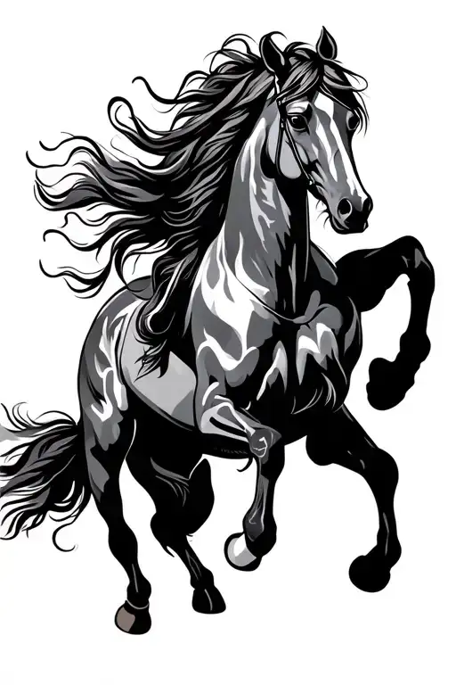 Rearing Horse Riding