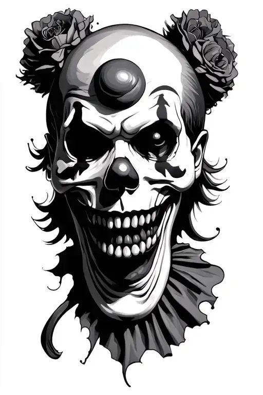 Clown And Skull