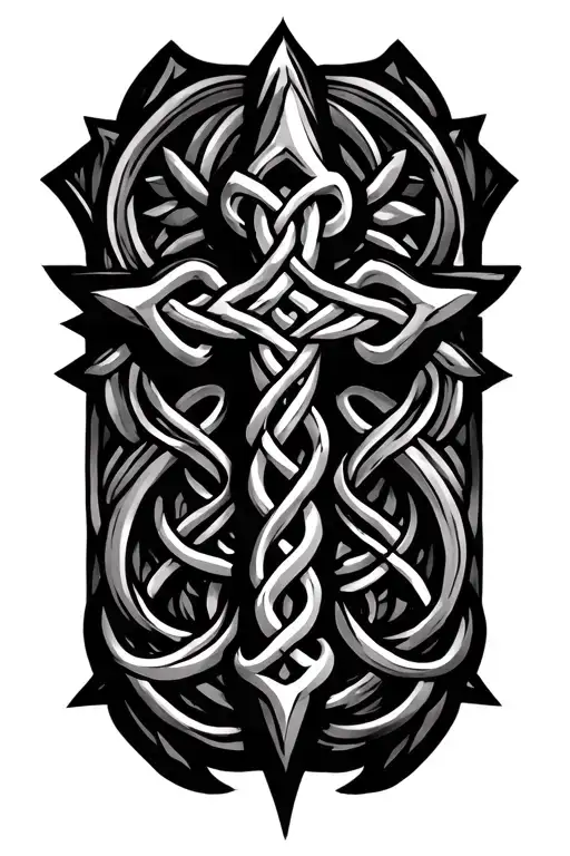 Celtic Knotwork Sharp Crusafix