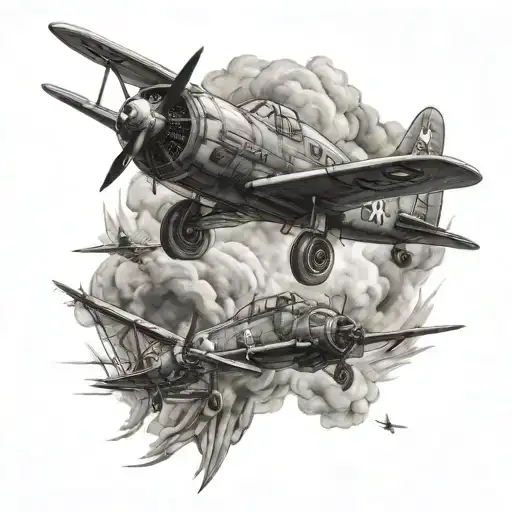 War Battle Scene World War Ii Airplane