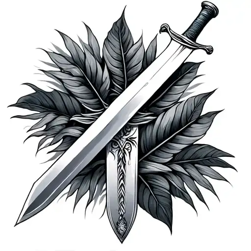 Sword With Palm Leaves