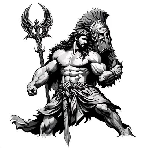 Zeus Hercules Spartan Warrior