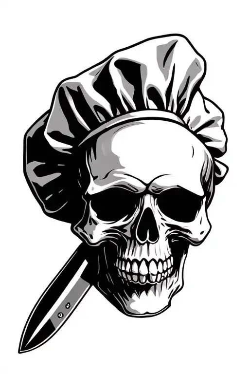 Skull Chef Knife Ancor