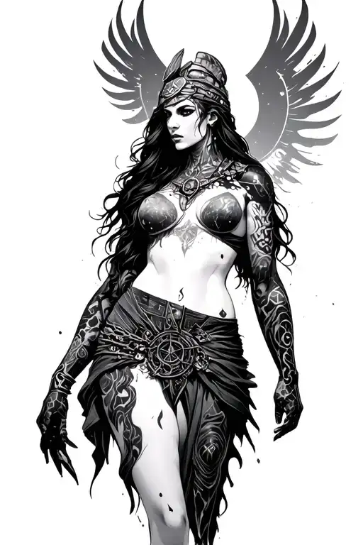 Athena With Cyberpunk Style