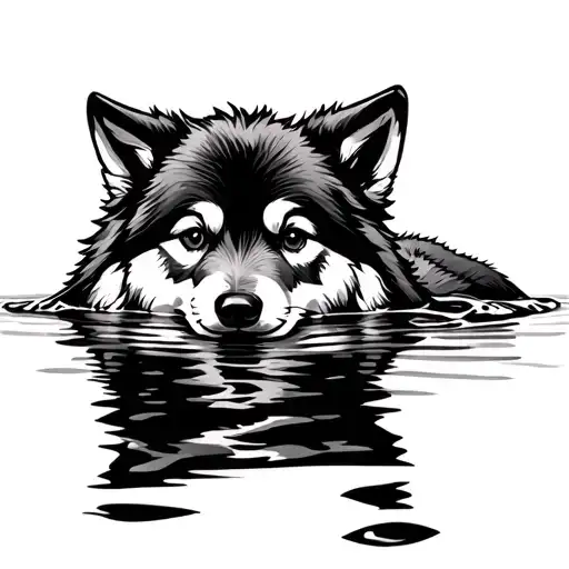 Puppy Wolf Reflected In Water Seeing Like Alpha