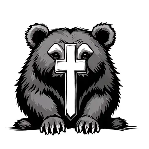 Bear With Cross