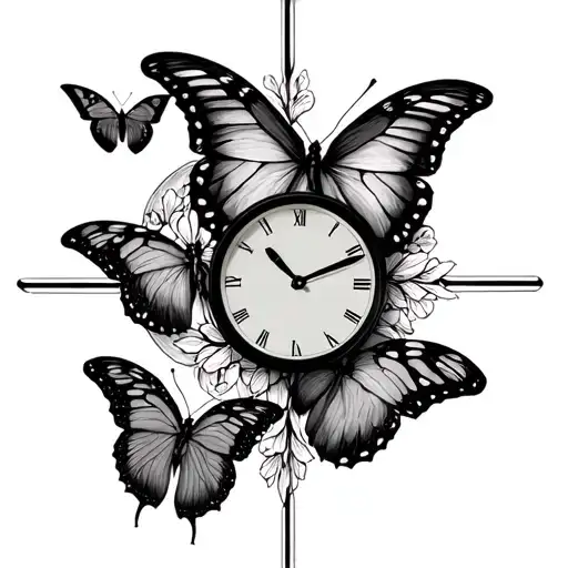 Butterfies Clock
