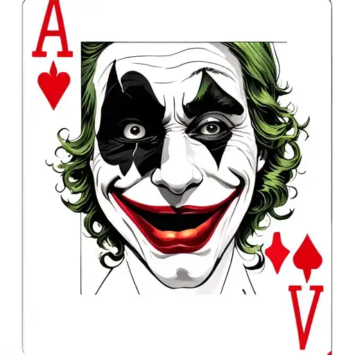 Playingcard Joker Featuring Happy & Sad Mask