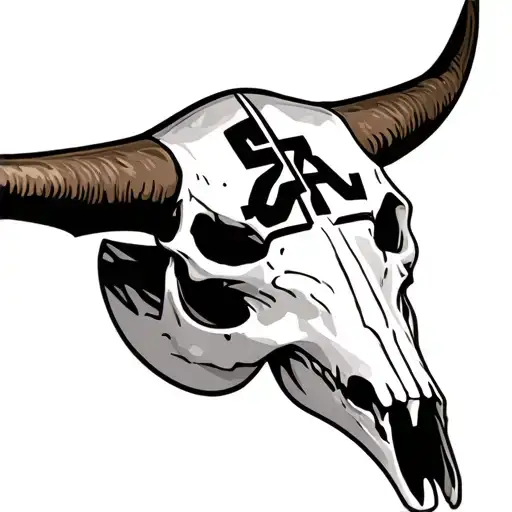 Longhorn Skull With Ironman Triathlon Logo